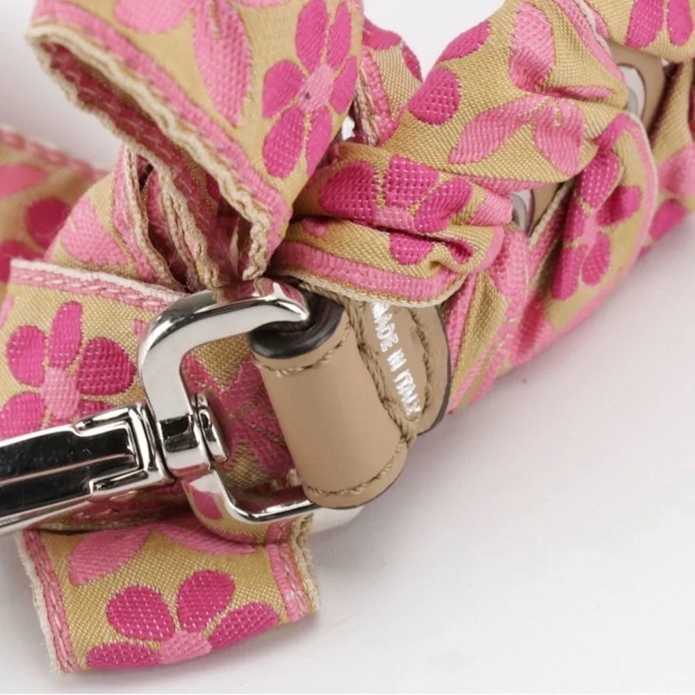 Fendi Floral Ribbon and Leather Shoulder Strap